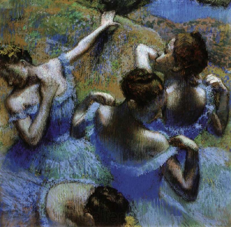 Edgar Degas Dancers in Blue Norge oil painting art